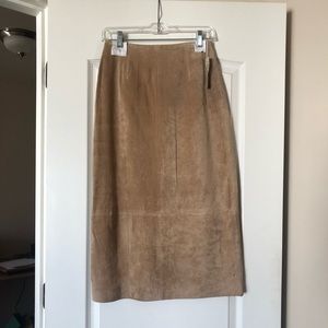 New With Tags Suede Midi Skirt